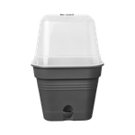 green basics growpot square allin1 20cm living black